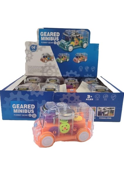 oyuncak ışıklı Sesli Şeffaf MINIBÜS CTOY-SR878-06
