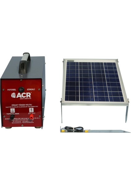 ACR Güneş Enerjili Elektrikli Çit Makinası Seti