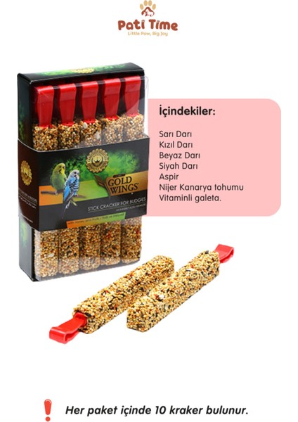 3lü Set - Premium Genç Muhabbet Kuşu Yemi 1 kg + 10LU Ballı Meyv. Kraker + Multivitamin 20 ml fırsatları