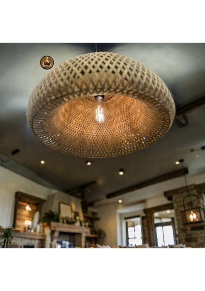 Rio Bambu Avize Çap: 40 CM Işığın Festivali ve Canlılığın Dansı