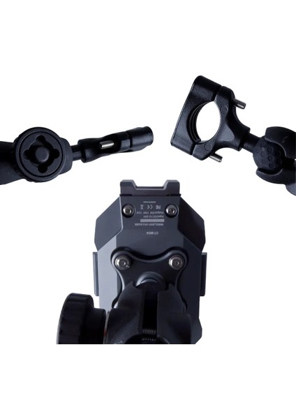 CT-M04 Telefon Tutucu Titreşim Önleyici Modül Şarjlı Gidon Ayna Montaj Motosiklet Üniversal modelleri