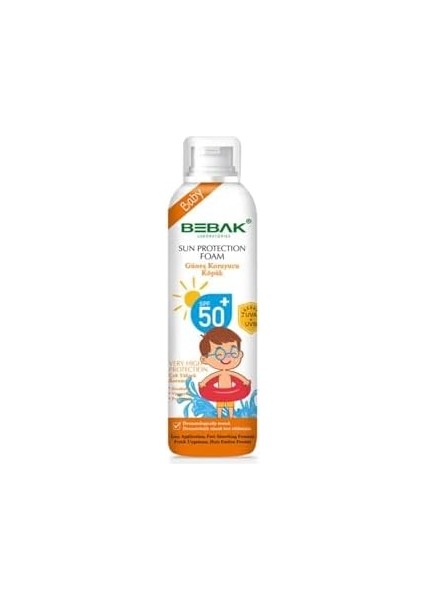Bebak Bebek Güneş Köpüğü 50 Spf 150 ml