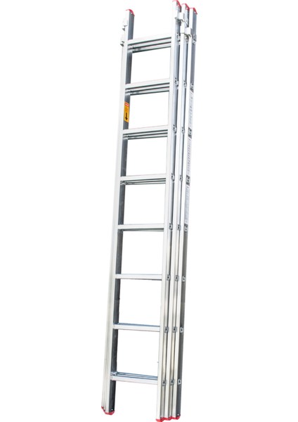 3 Parçalı Alüminyum Sürgülü Merdiven 3X10 Basamaklı (Asm.11)