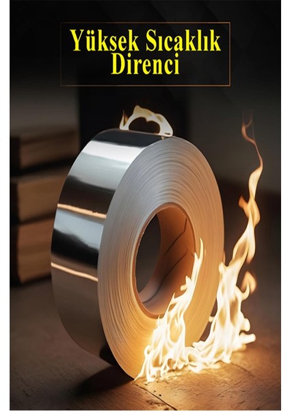 Alüminyum Bant 10 Metre 1 Paket Aliminyum Folyo Yapışkanlı Band Aspiratör Soba Borusu Tamir Sıcaklığa Dayanıklı Yanmaz modelleri