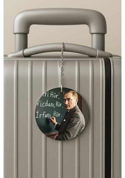 Pleksi Zincirli Bavul Etiketi Seyahat Tatil Için Tasarım Valiz Etiketi Baş Öğretmen