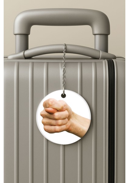 Pleksi Zincirli Bavul Etiketi Seyahat Tatil Için Tasarım Valiz Etiketi Çok Ayıp