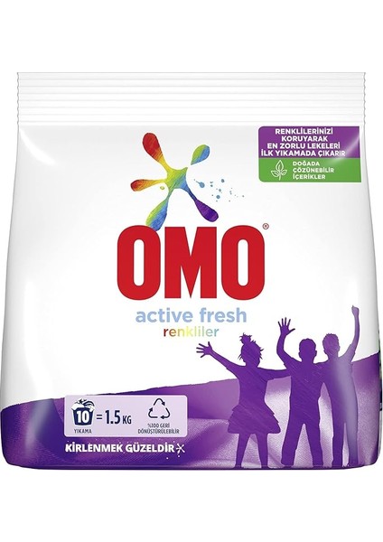 Active Fresh Renkliler Toz Deterjanı 1.5 kg