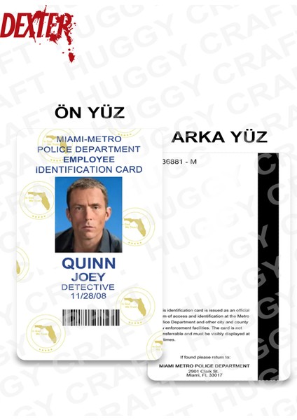 Joey Quinn Kimlik Kartı | Kaliteli Baskı Pvc Kart + Boyun Askılığı + Şeffaf Su Geçirmez Kartlık fiyatları