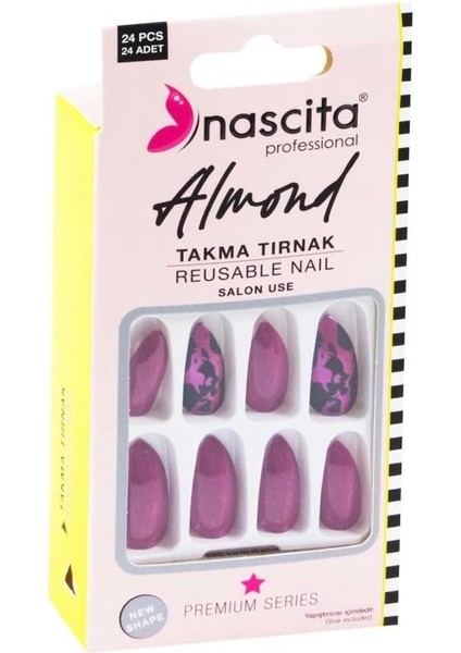 Nascita 24&apos;lü Almond Renkli Takma Tırnak - 150