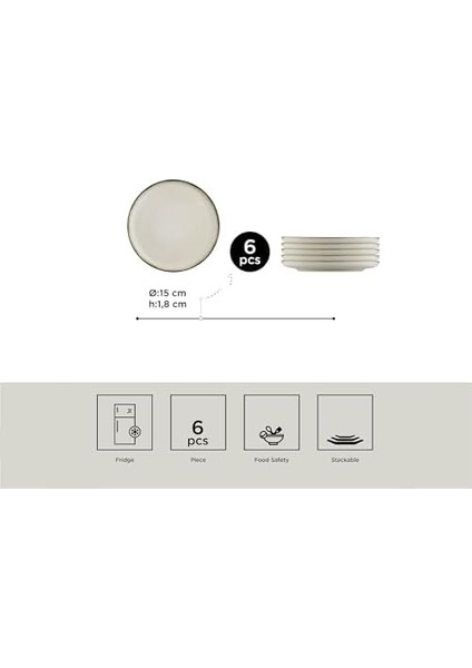 6 Parça 15CM Pasta Tabağı Tarçın fiyatları