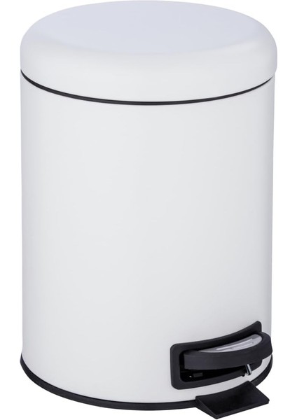 Pedallı Çöp Kovası 5 L. Leman, Gri, Metal, 3 x 11,5 x 11,5 cm