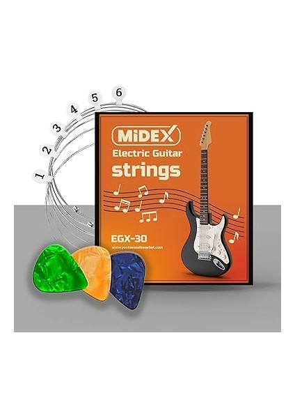 Egx-30 Elektro Gitar Teli Takımı ve Pena Seti modelleri