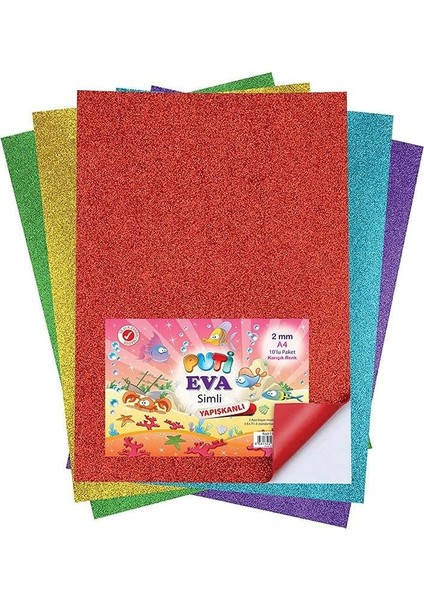Eva Simli Yapışkanlı 20X30 cm 2 mm 10 Renk