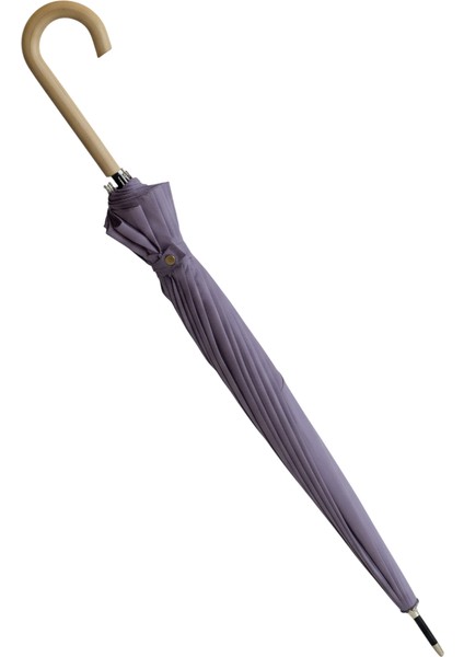 Lila Rengi 1. Sınıf Kalite Ahşap Baston Tip Rüzgar Korumalı Metal 16 Telli Siyah Gövde modelleri