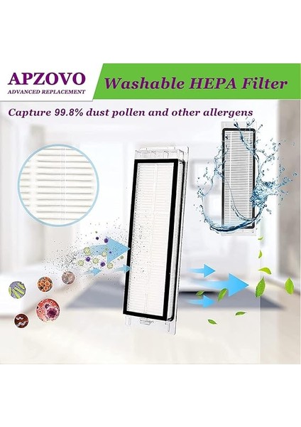 Xiaomi Vakum Robotu Için Aksesuarlar, Xiaomi Roborock S50 S51 S55 S5 Max S6 S60 S65 Yedek Parçaları, Xıaomı Mı Robot, Hepa Filtre, Ana Fırça, Mendil, Yan Fırça - 18 Adet fırsatları