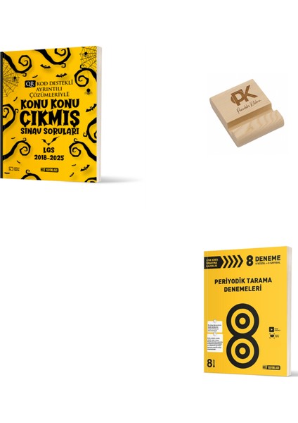 Hız Lgs 8. Sınıf 2018-2025 Konu Konu Çözümlü Çıkmış Sorular ve Periyodik Tarama Denemeleri + Telefon Standı