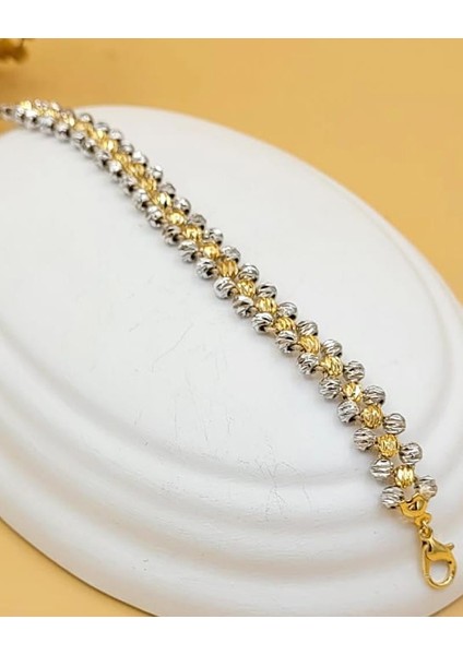 Silver Ağırlıklı Çift Renk Dorika Bileklik