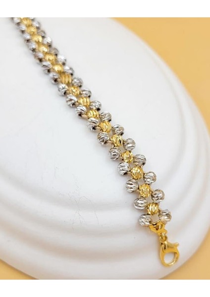 Silver Ağırlıklı Çift Renk Dorika Bileklik fiyatları