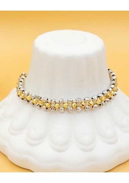 Silver Ağırlıklı Çift Renk Dorika Bileklik modelleri