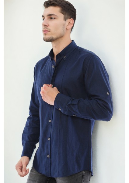 G921 Dewberry Erkek Gömlek-Lacivert fiyatları