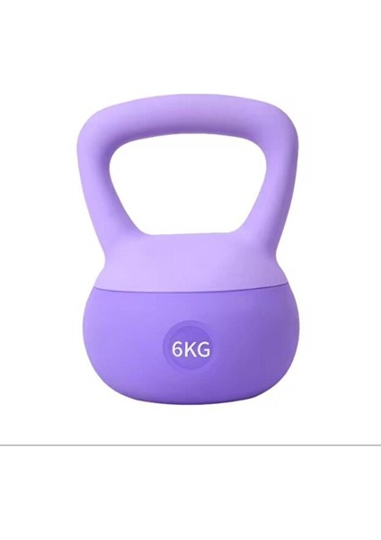 6 kg Soft Kettlebell – Yumuşak Tabanlı Metal Kumlu, Ses Yapmaz Darbeye Dayanıklı Çift El Ağırlık fiyatları
