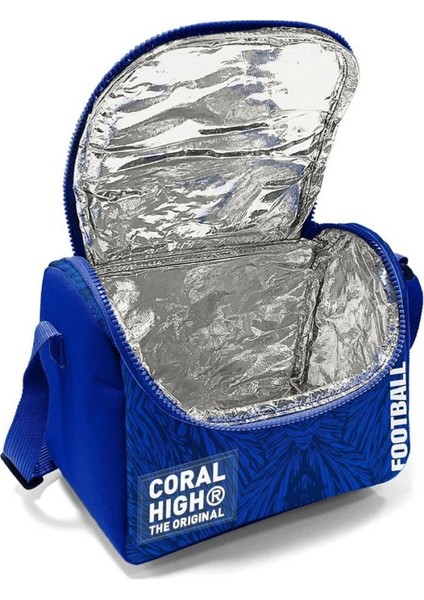 Lacivert Saks Futbol Desenli Thermo Beslenme Çantası 22797