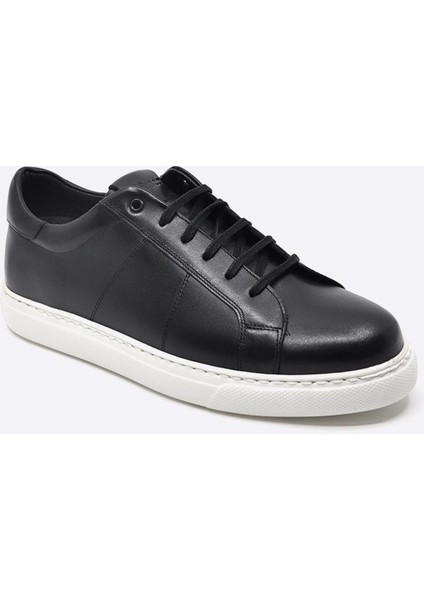 Hakiki Deri Spor Sneaker Erkek Ayakkabı Siyah 9809 fiyatları