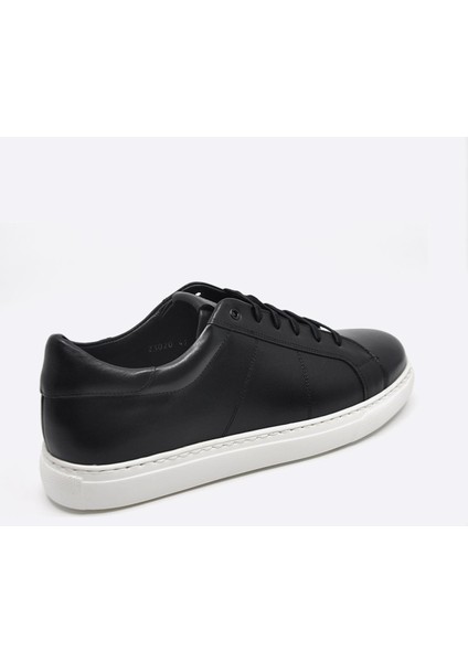Hakiki Deri Spor Sneaker Erkek Ayakkabı Siyah 9809 fırsatları