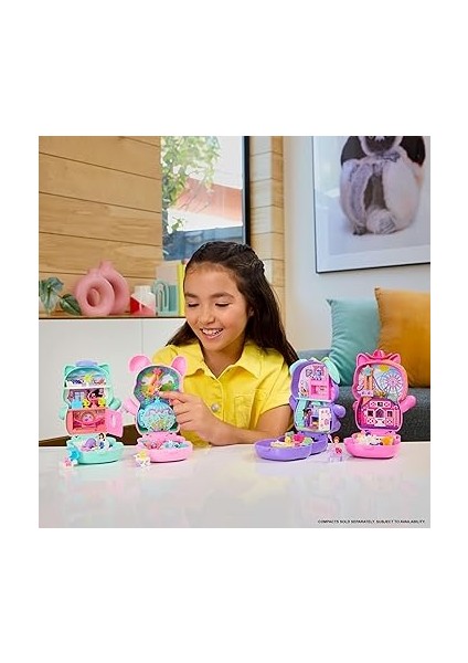 Pocket™ Kedicik Yelkende™ Mikro Oyun Seti Polly Pocket Kedicik Yelkende Mikro Oyun Seti, 1 Mikro Bebek ve Evcil Kediler, Yiyecek ve Stil Aksesuarlarının Yer Aldığı Seyahat Oyuncağı JCR37 fiyatları