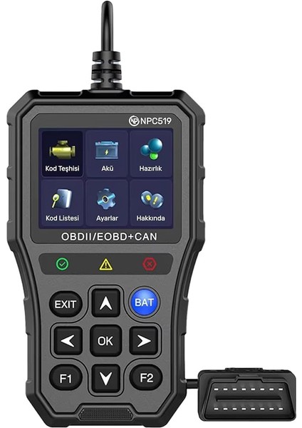 Npc Türkçe Obdıı/eobd+Can Modlu Hata Hafızalı Araç Arıza Tespit/silme Cihazı (NPC519)
