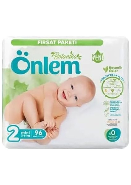 Önlem Botanika Bebek Bezi Fırsat Paketi Mini 96 Adet