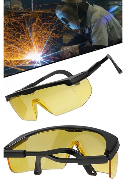 EAG005 Ayarlı Çapak Gözlüğü Sarı Renkli Ce Gözlük Iş 1410