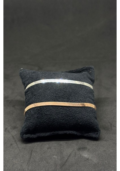 Italyan Yassı Yılan Zincir Bileklik - Tek Rose Gold Modeli