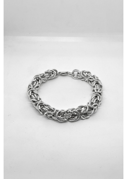 Kalın Kral Modeli Gümüş Bileklik 10MM