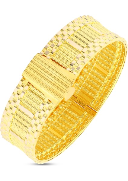 Tasarım Altın Kelepçe Bilezik - 14K