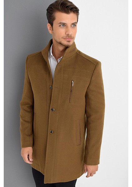 PLT9386 Dewberry Erkek Palto-Camel fiyatları