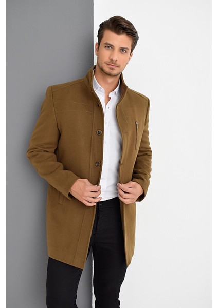PLT9386 Dewberry Erkek Palto-Camel fırsatları