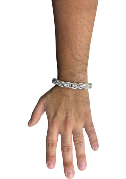 Kalın Kral Modeli Gümüş Bileklik 10MM fiyatları
