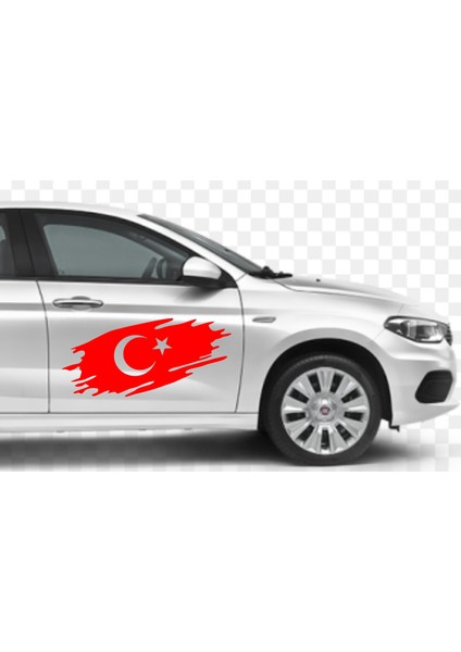 Yırtıklı Tırtıklı Türk Bayrağı, Ayyıldız, Araba Oto Motosiklet Karavan Sticker 02516 modelleri