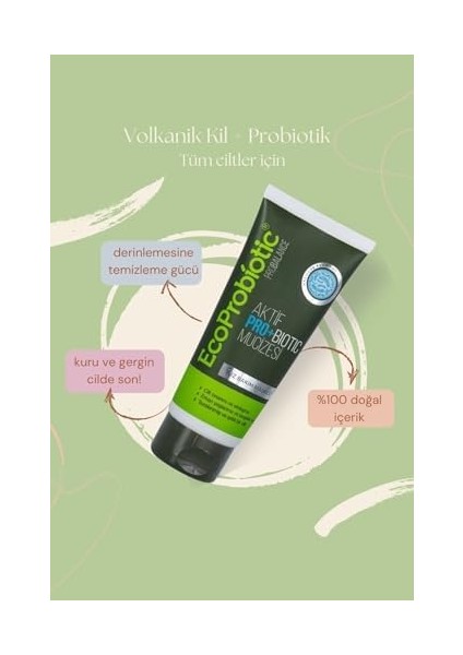 Ecoprobiotic Pro+ Volkanik Kil Maskesi Prebiyotikli