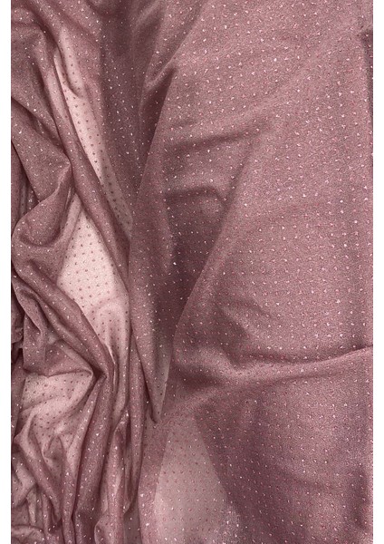 Litaetrend Yağmur Damlası Simli Abiye Elbise Şallık Tül Kumaş Koyu Gül Kurusu 36 fiyatları