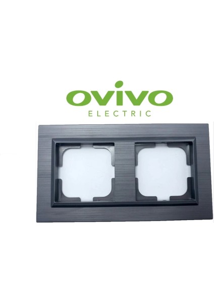 Antrasit Ikili Çerçeve Quantum - Priz ve Anahtar Için Uyumlu Çerçeve