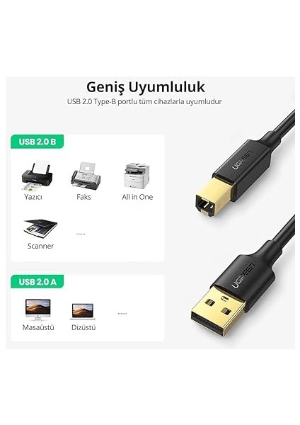 USB Den Usb-B Ye Yazıcı Tarayıcı Kablosu, 2 Metre fiyatları
