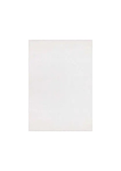 Arcones Modern Beyaz Polyester Kaydırmaz Tabanlı Makine Halısı