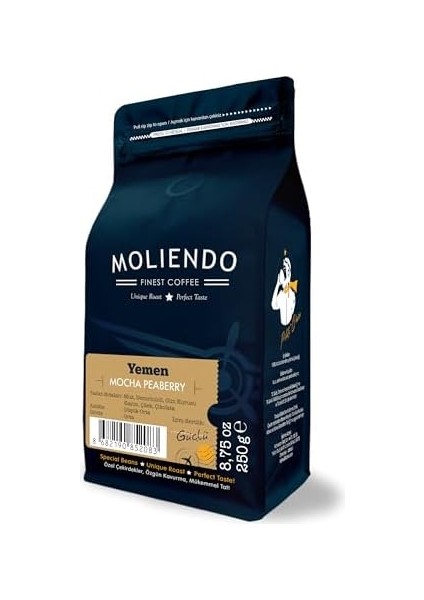 Moliendo Finest Coffee Yemen Mocha Yöresel Kahve (Çekirdek) 250 G
