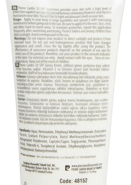 Cardin Koruyucu Güneş Kremi 30 Spf Yüksek Koruma (75 Ml) modelleri