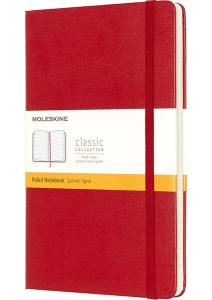 Çizgili Kırmızı Defter Sert Kapak