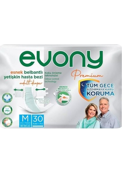 Evony Premium Yetişkin Bezi Medium 30 Adet fiyatları