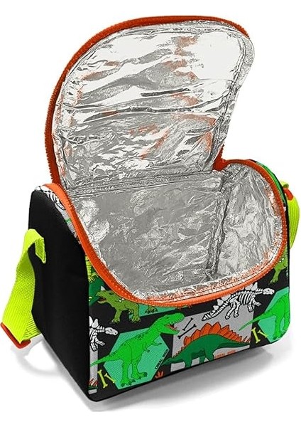 High Siyah Yeşil Dinazor Baskılı Erkek Çocuk Beslenme Çantası fiyatları