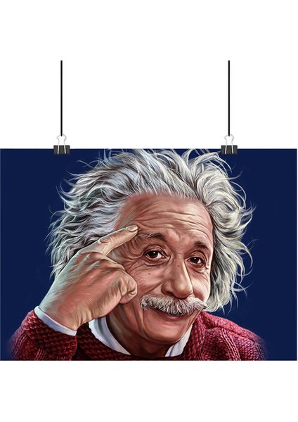 Albert Einstein Poster5 - Retro Duvar Dekoru
